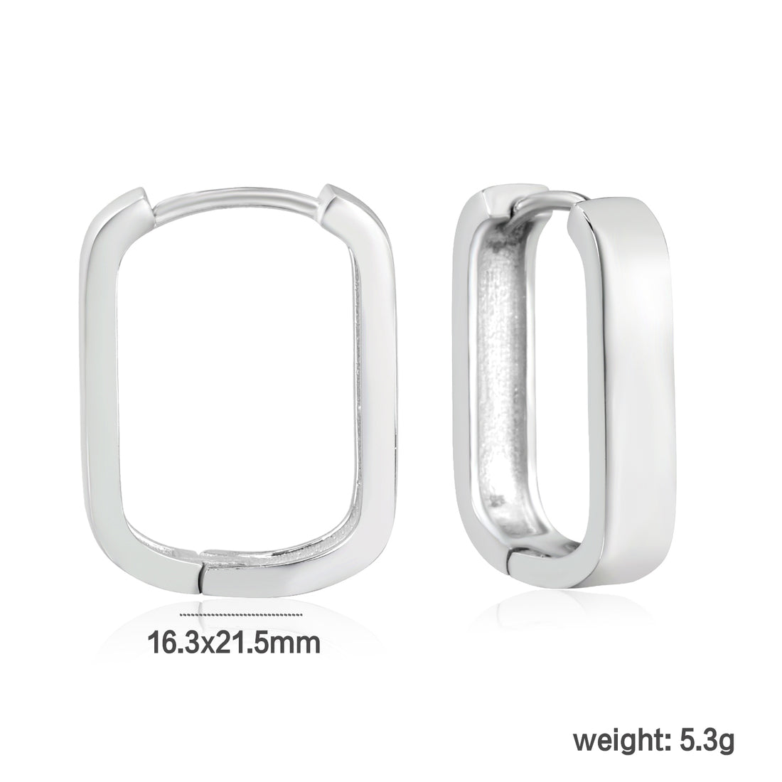 Silver Bold Hoops