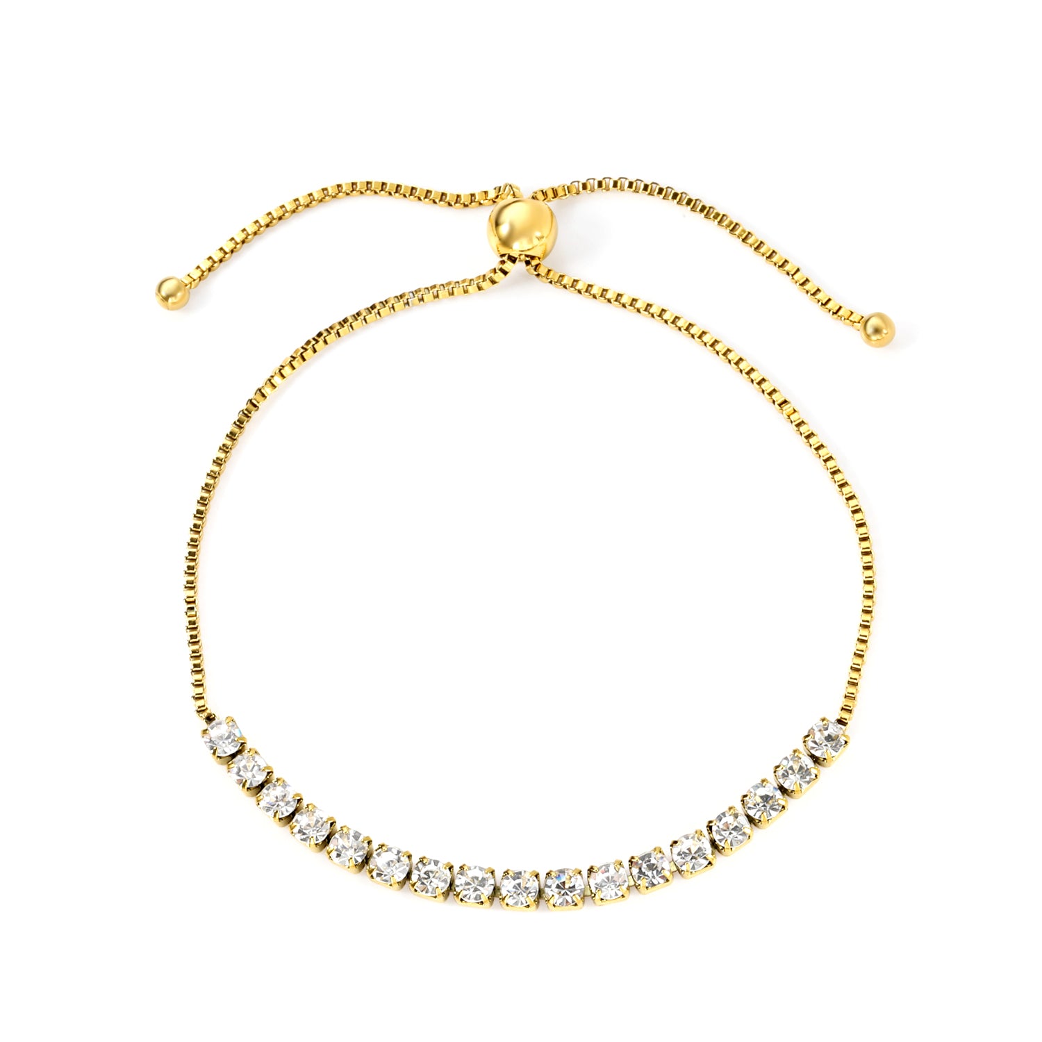 Elegante gouden armband met edelstenen