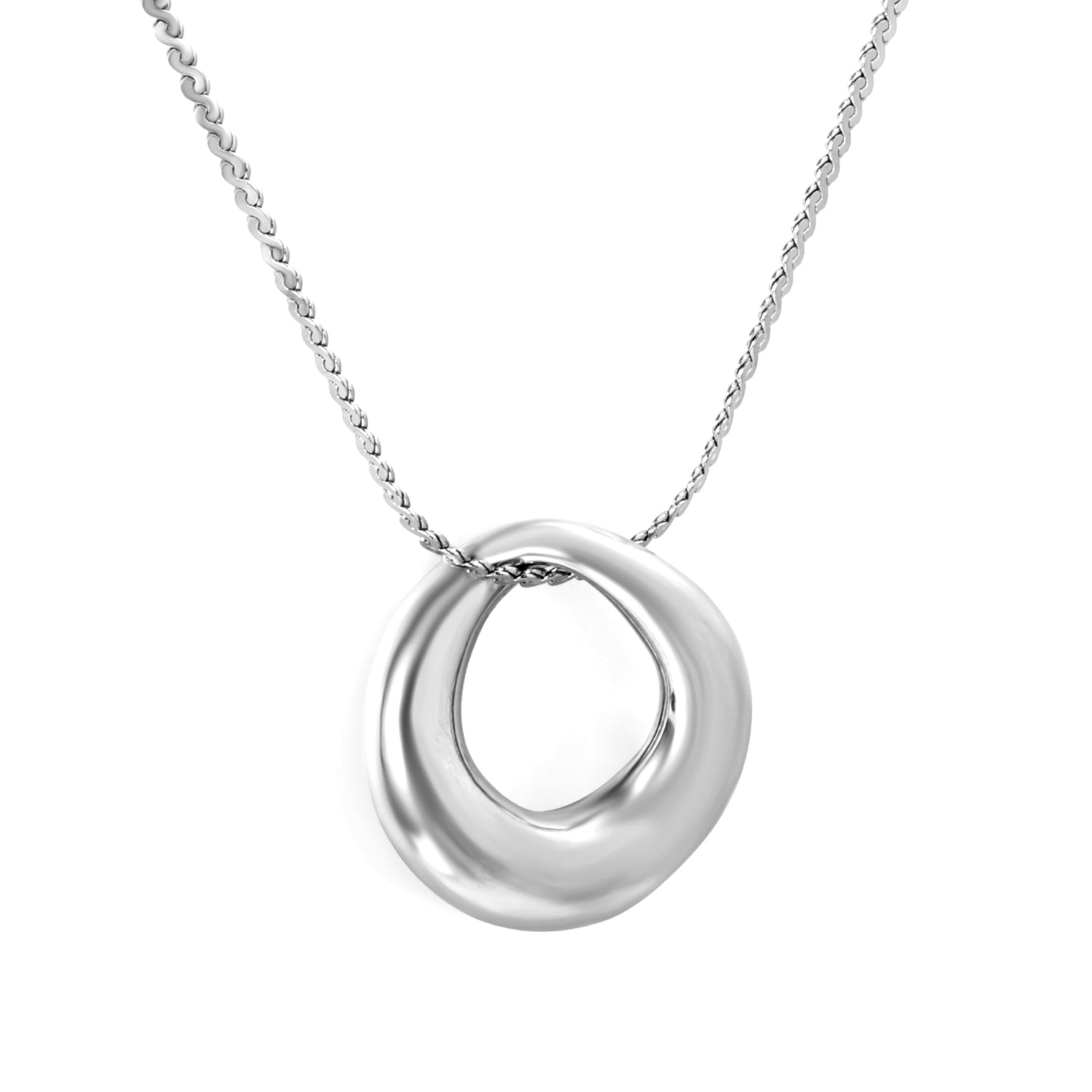 ⁠Silver Infinity Ring Necklace