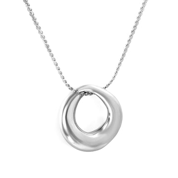 ⁠Silver Infinity Ring Necklace