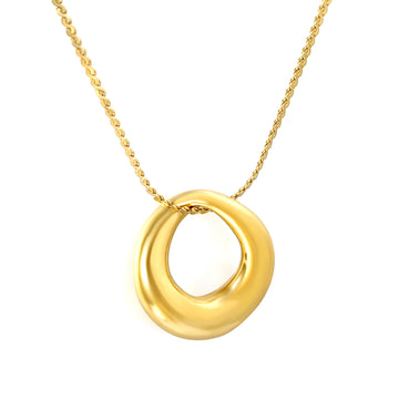 Gold Infinity Ring Necklace