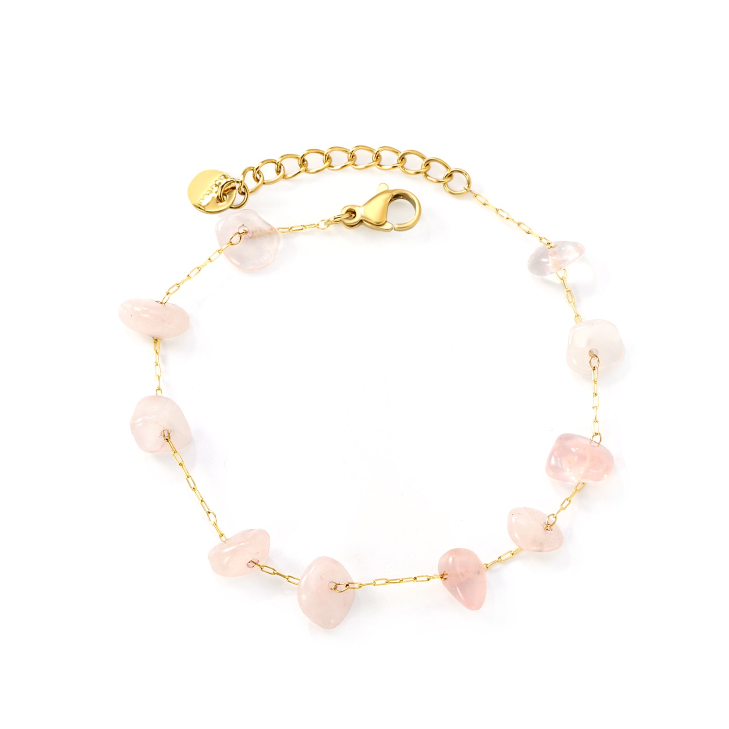 Elegante gouden armband met edelstenen