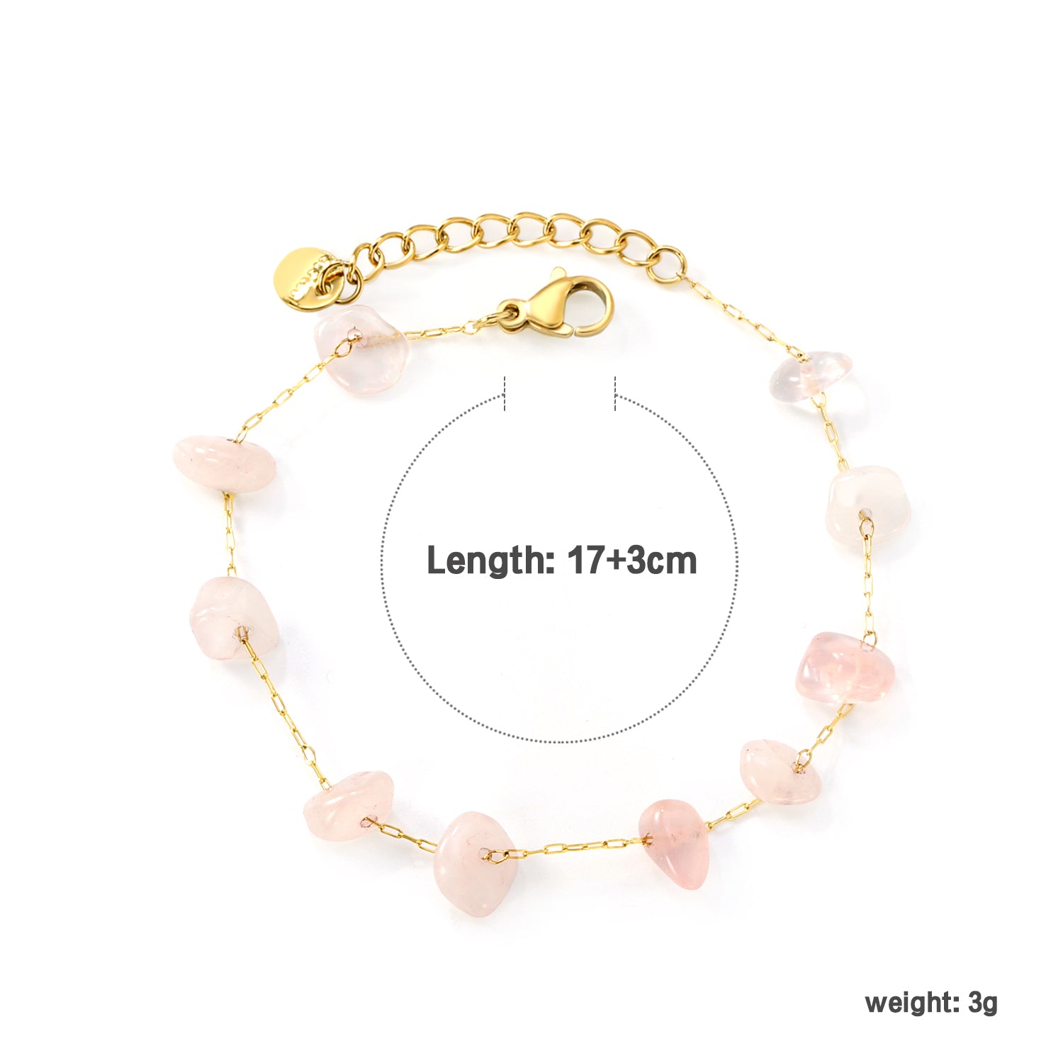 Elegante gouden armband met edelstenen