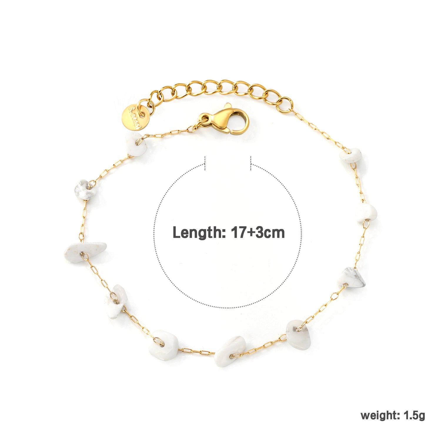 Elegante gouden armband met edelstenen