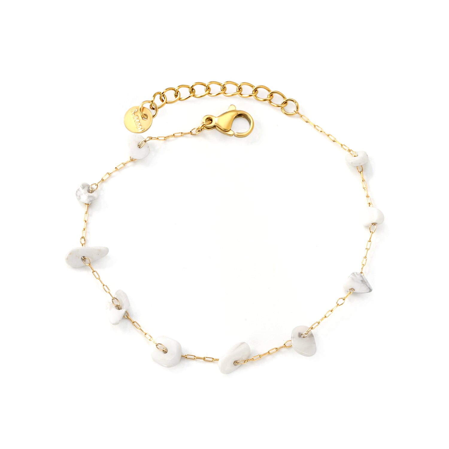 Elegante gouden armband met edelstenen