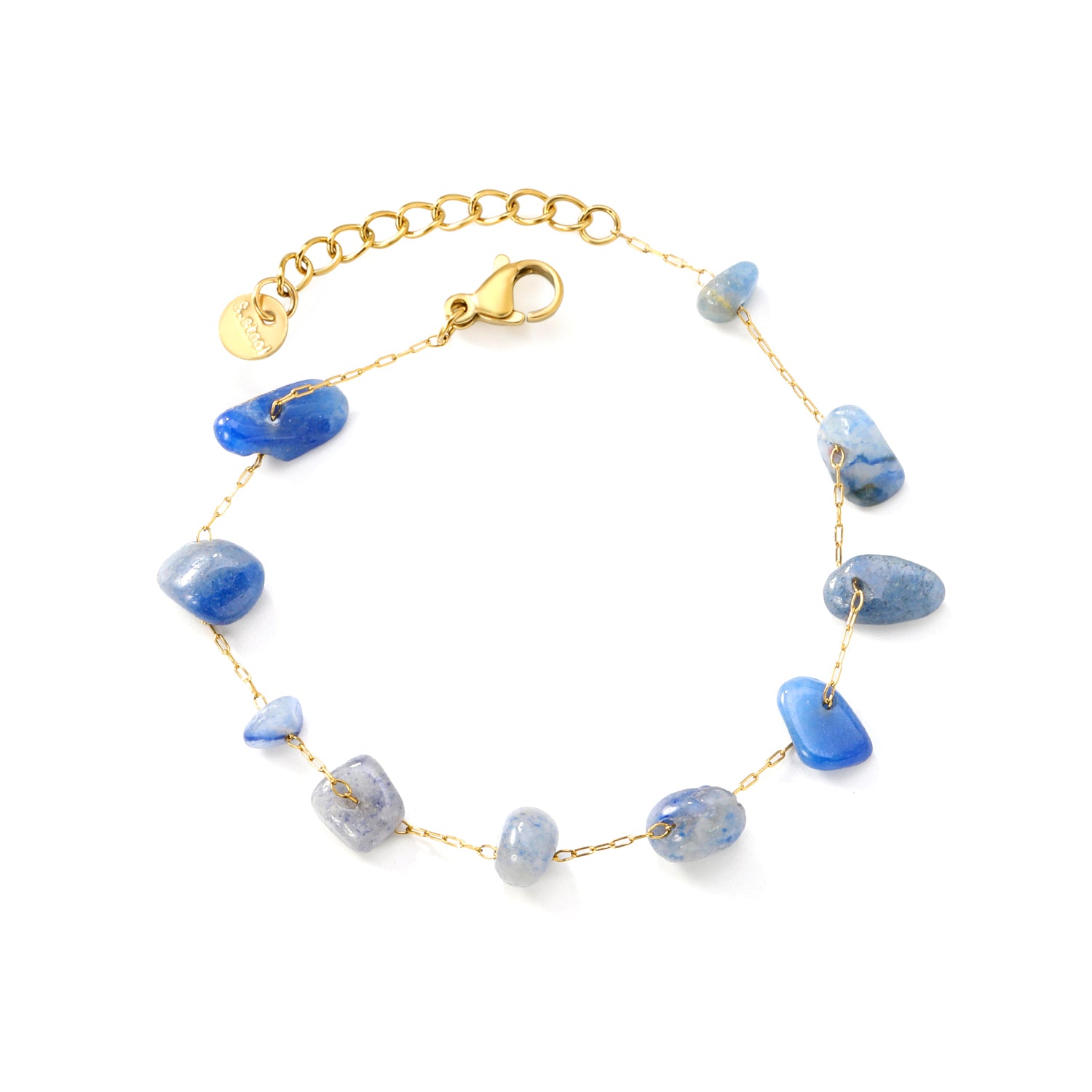 Elegante gouden armband met edelstenen