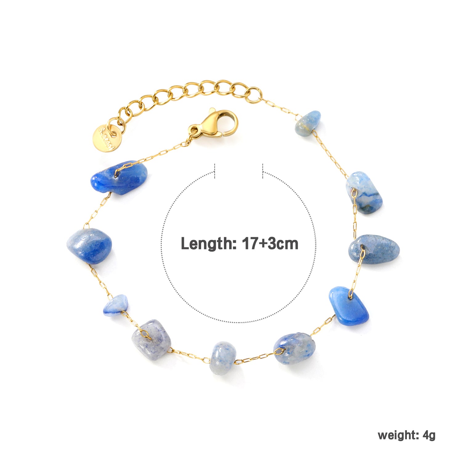 Elegante gouden armband met edelstenen