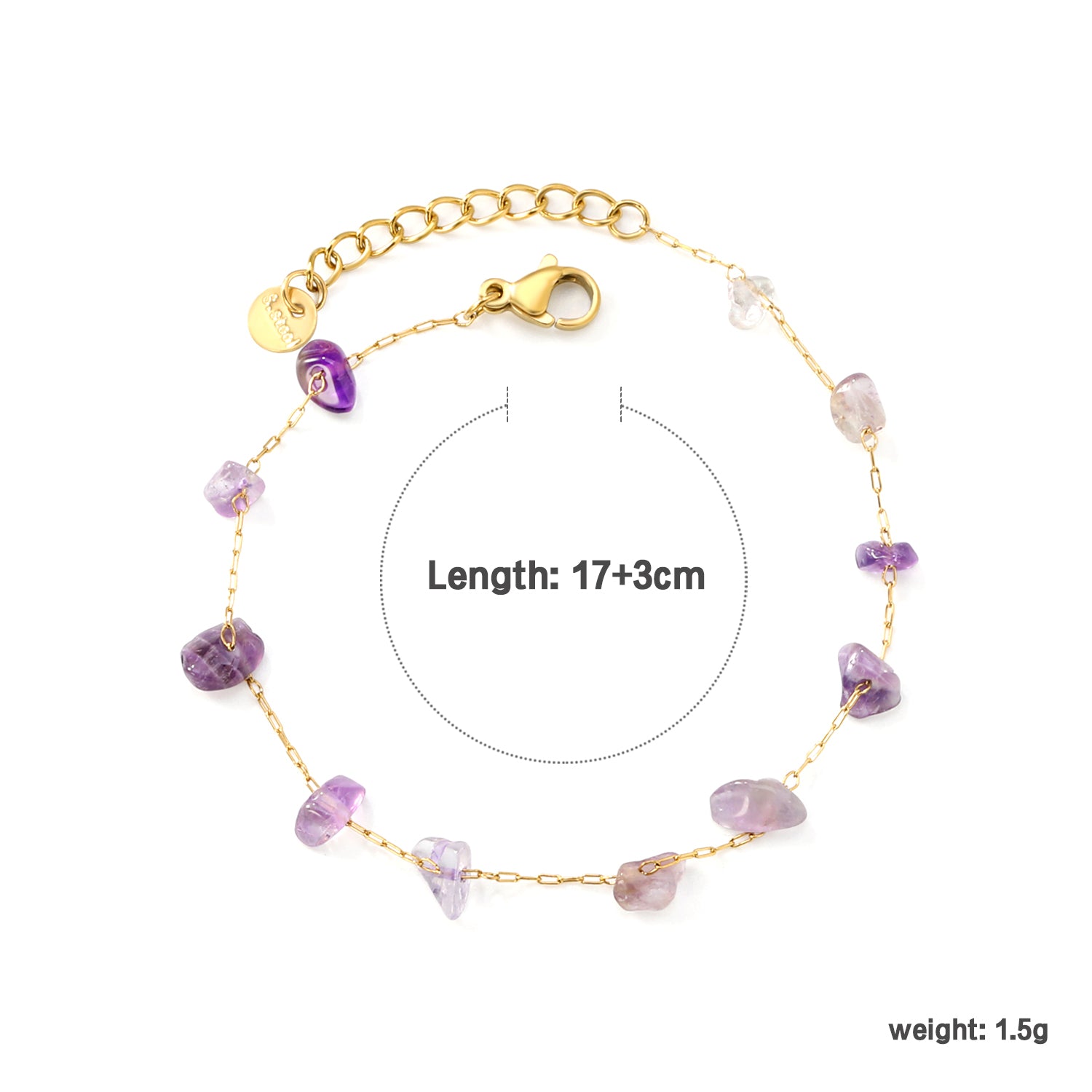 Elegante gouden armband met edelstenen