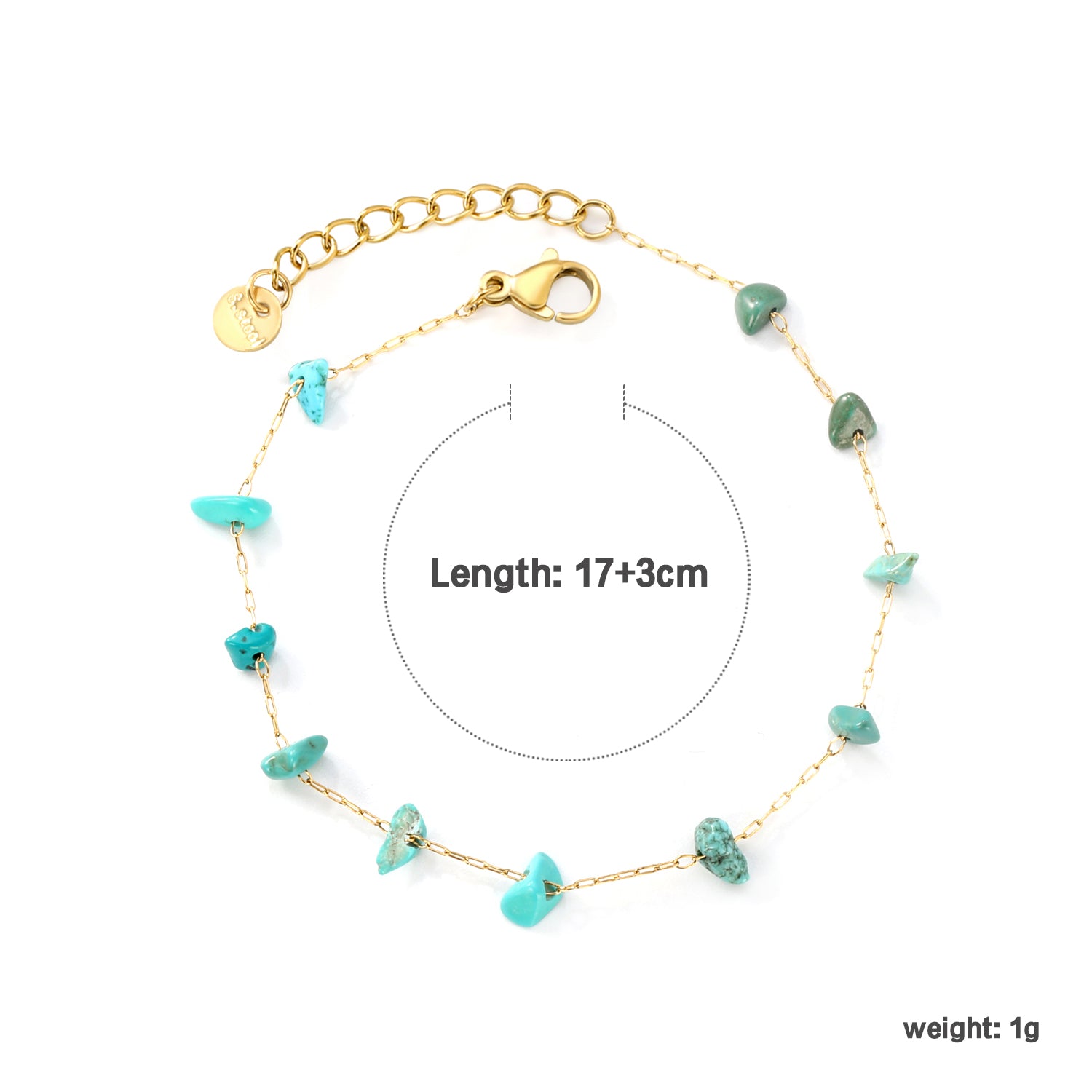 Elegante gouden armband met edelstenen