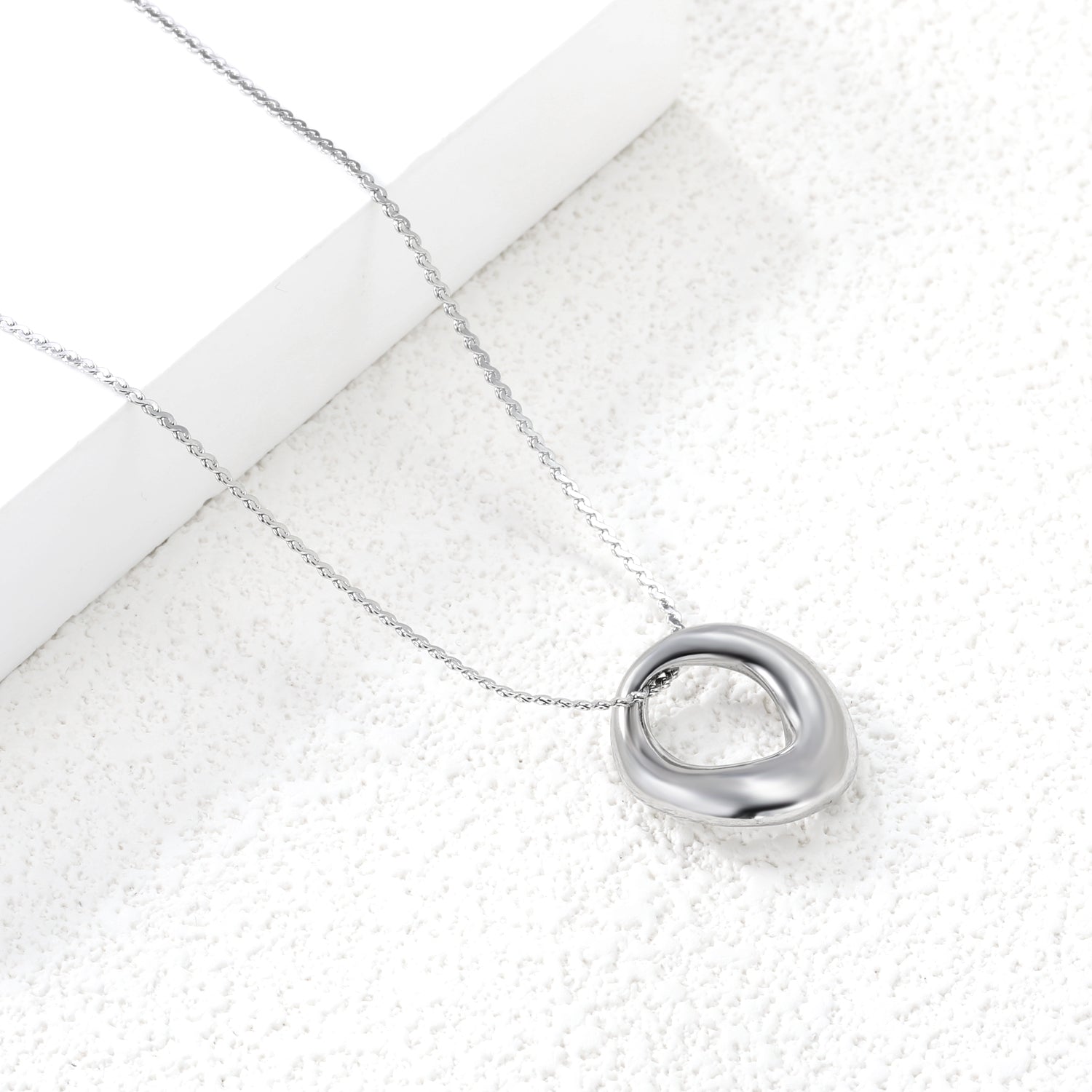 ⁠Silver Infinity Ring Necklace
