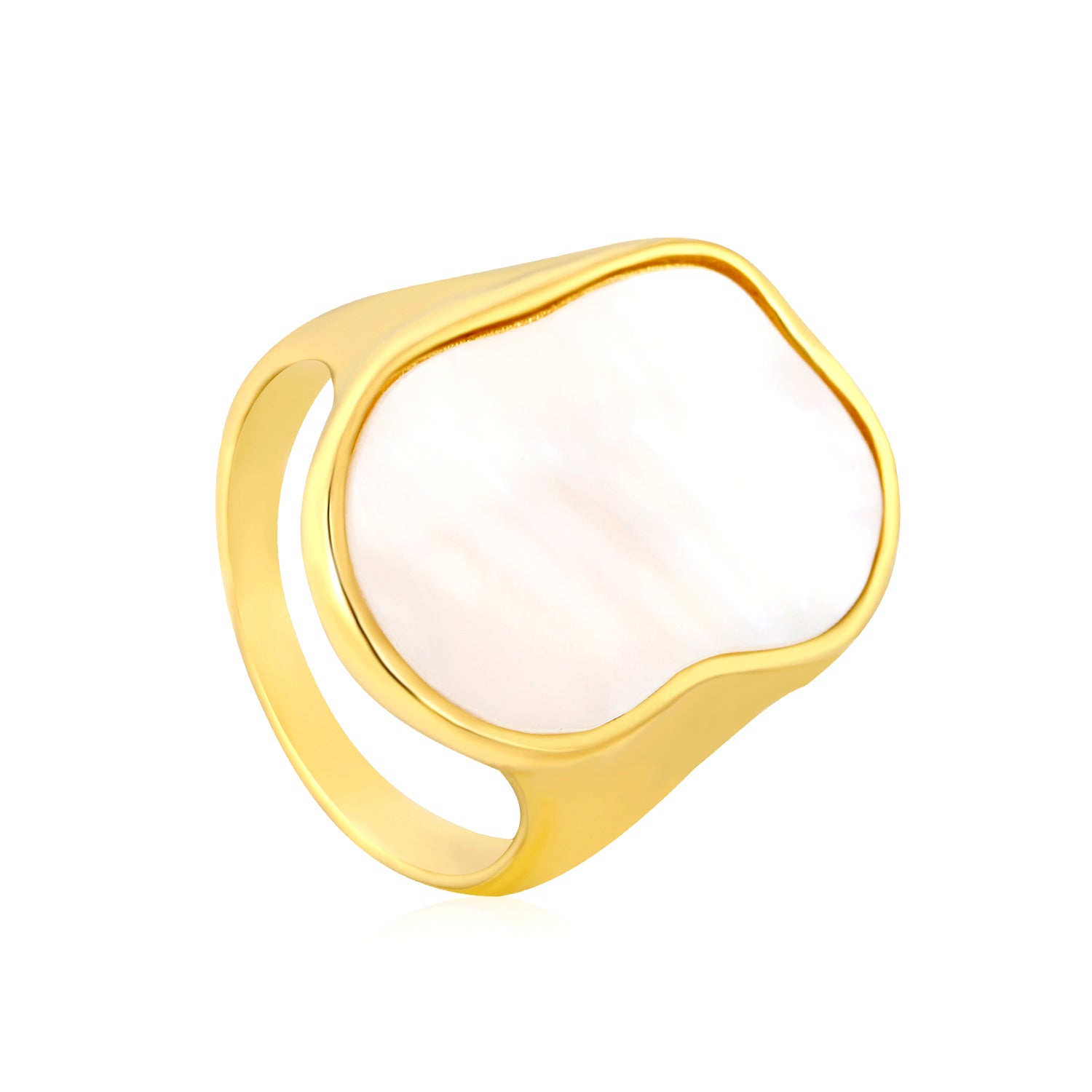 ⁠Golden Mirror Ring