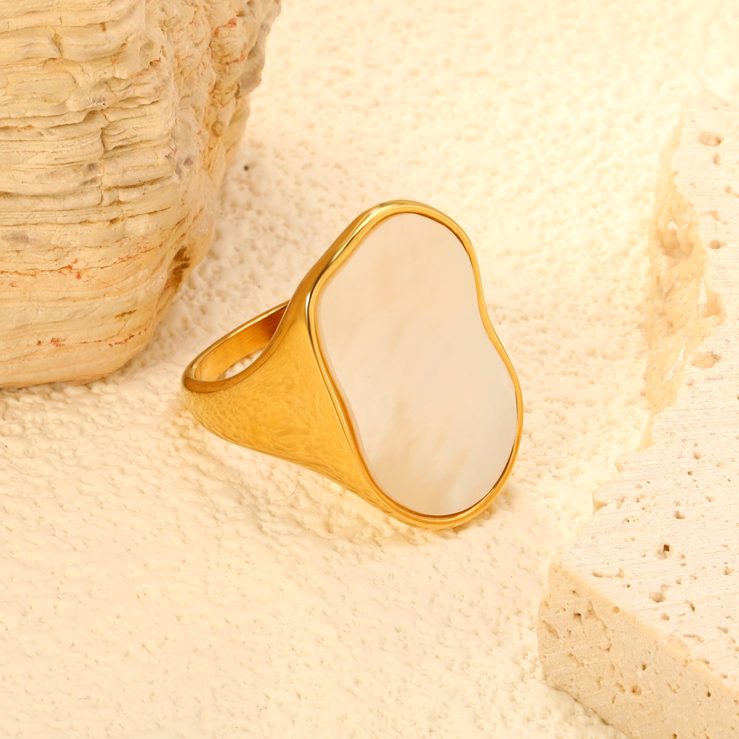 ⁠Golden Mirror Ring