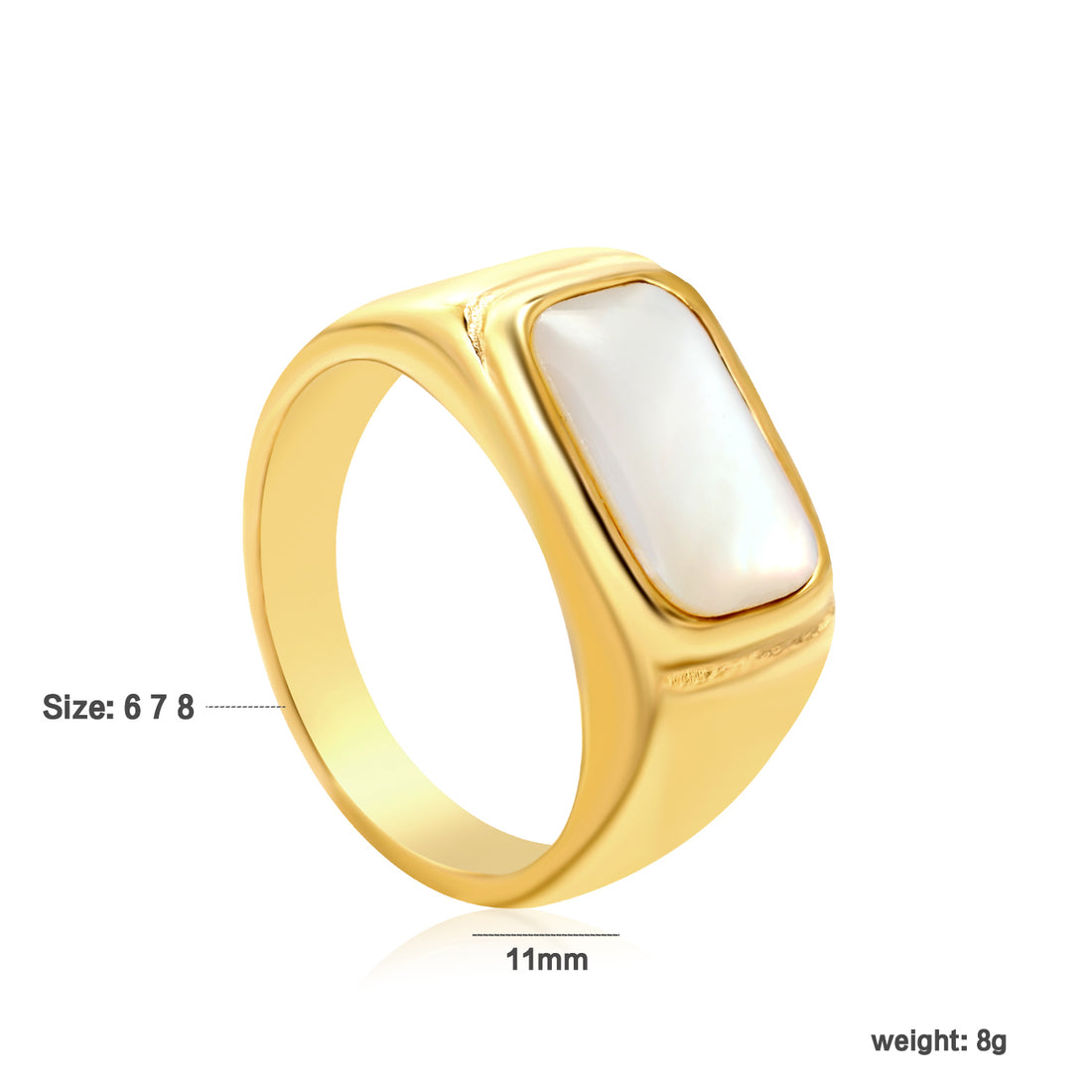 ⁠Golden Edge Ring