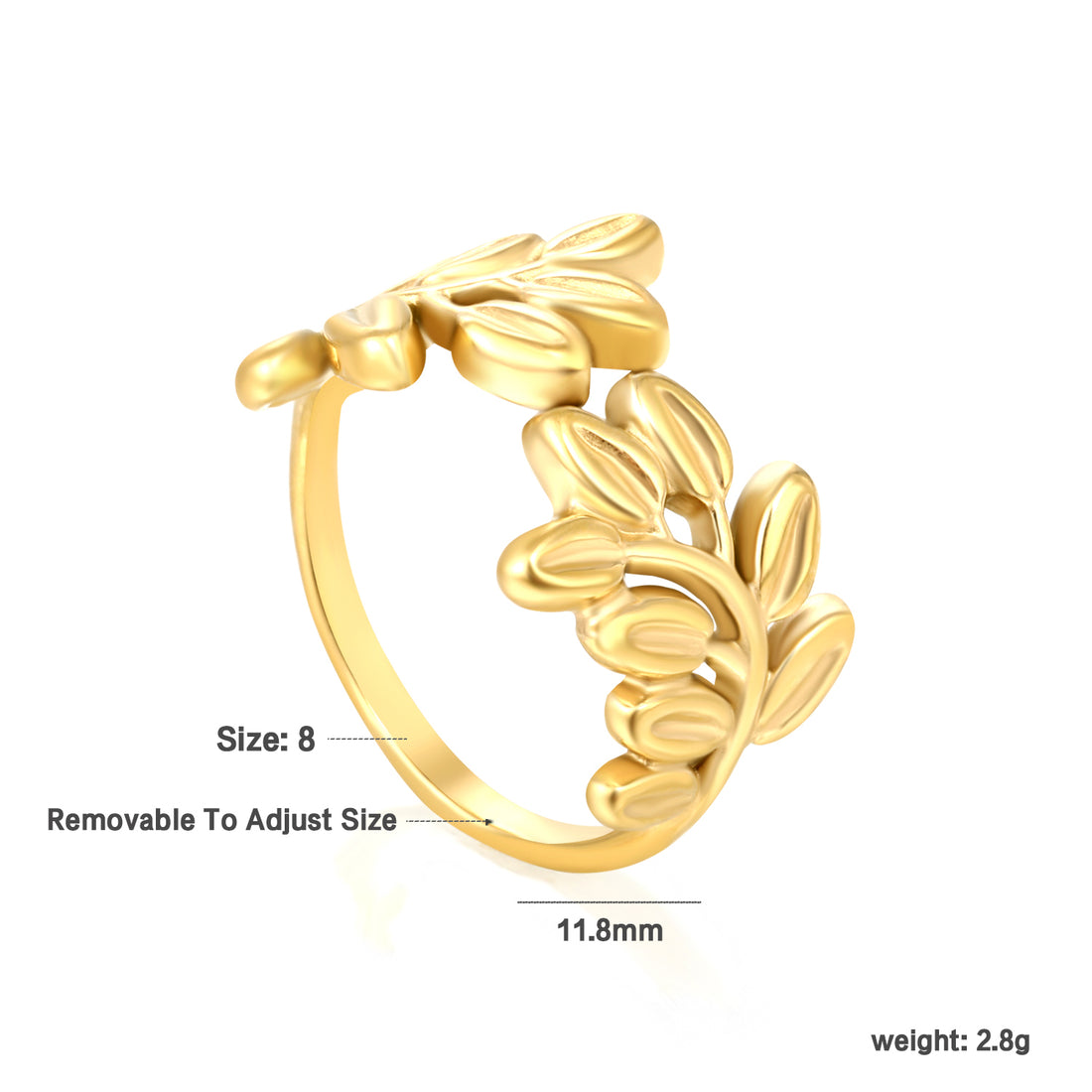 Golden Leaf Ring