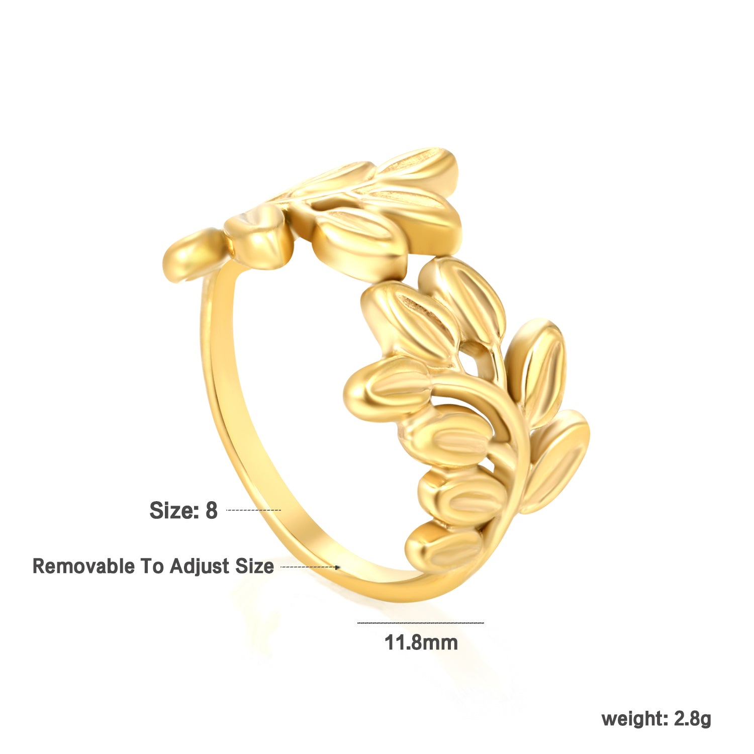 Golden Leaf Ring