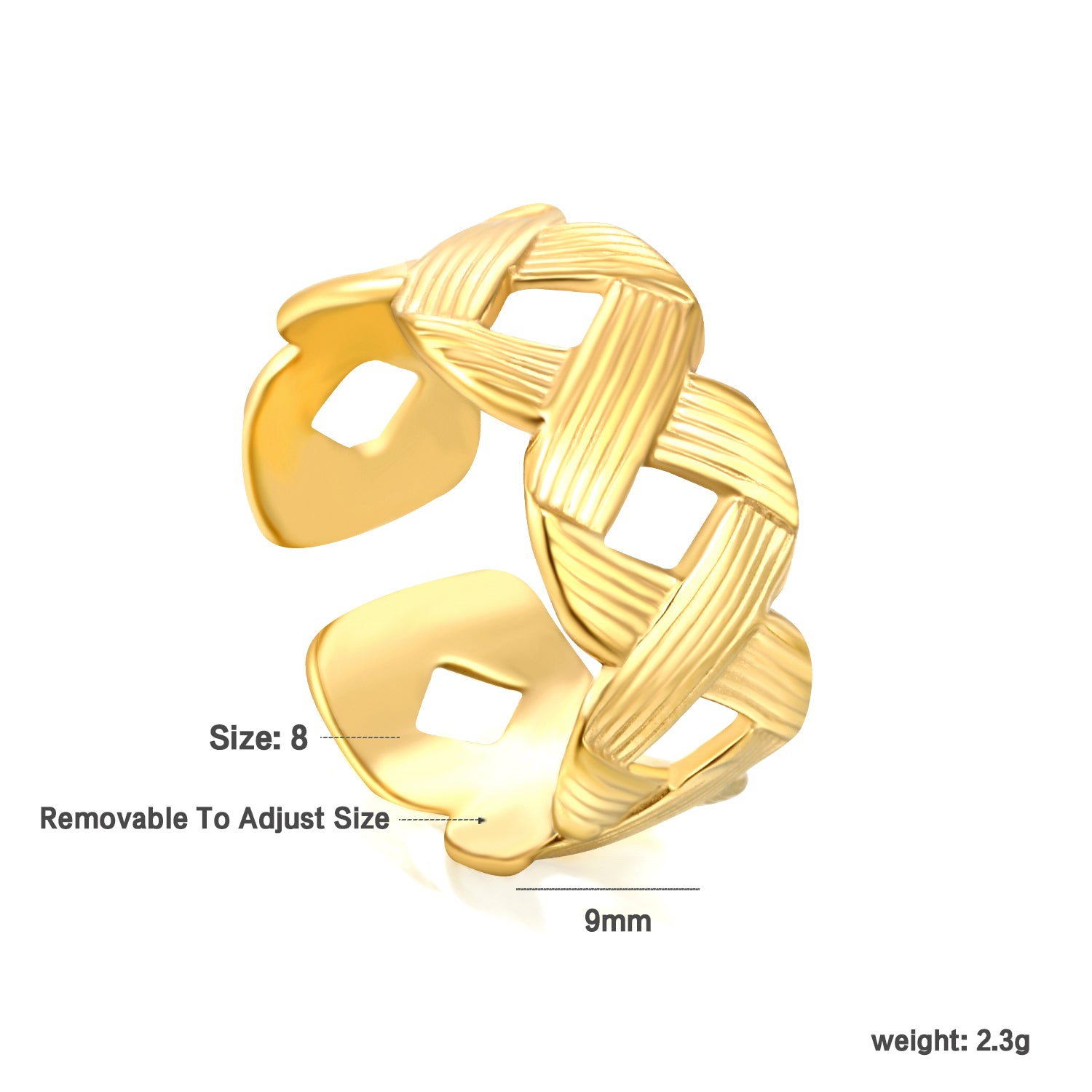 ⁠Golden Weave Ring