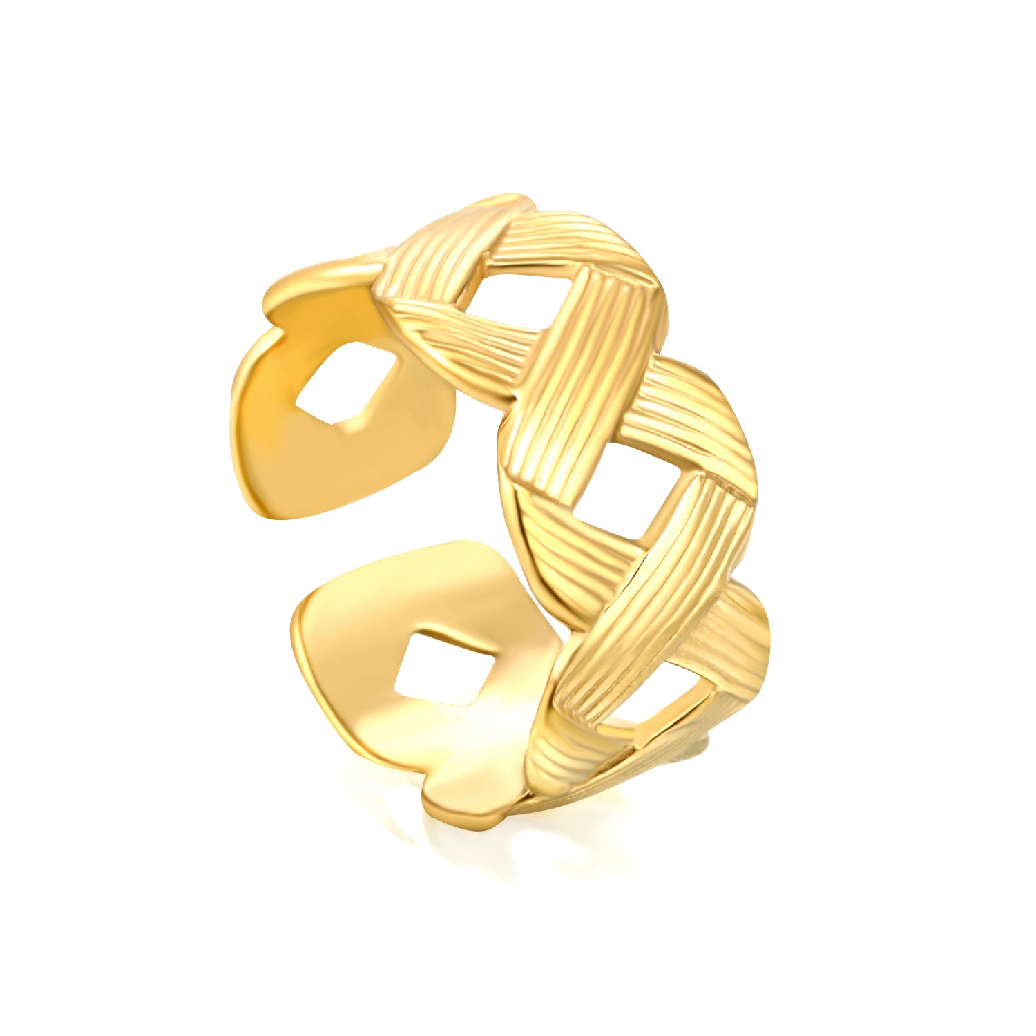 ⁠Golden Weave Ring