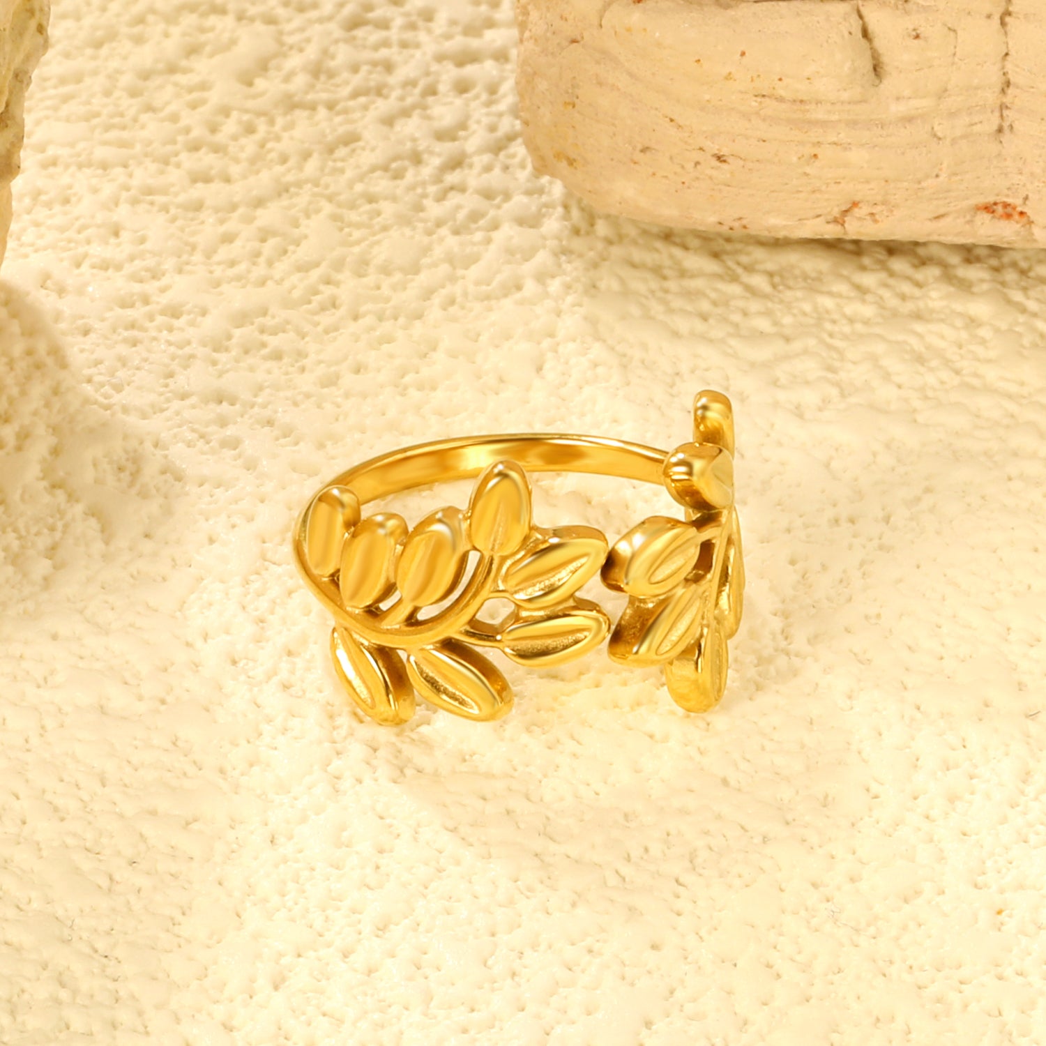 Golden Leaf Ring