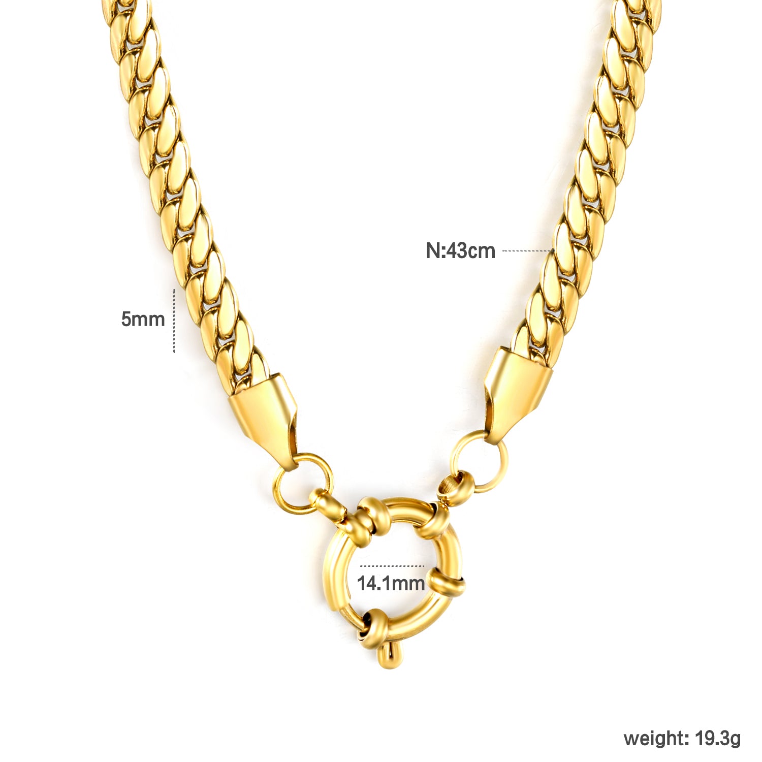 Bold Gold chain neckles